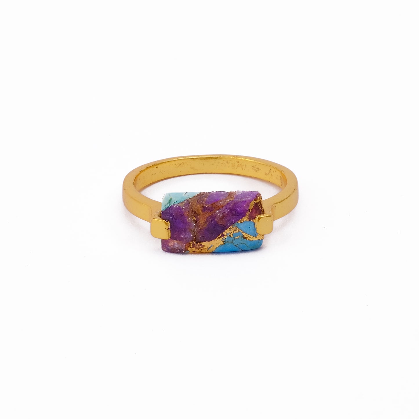 Multicolor Stone Bar Ring