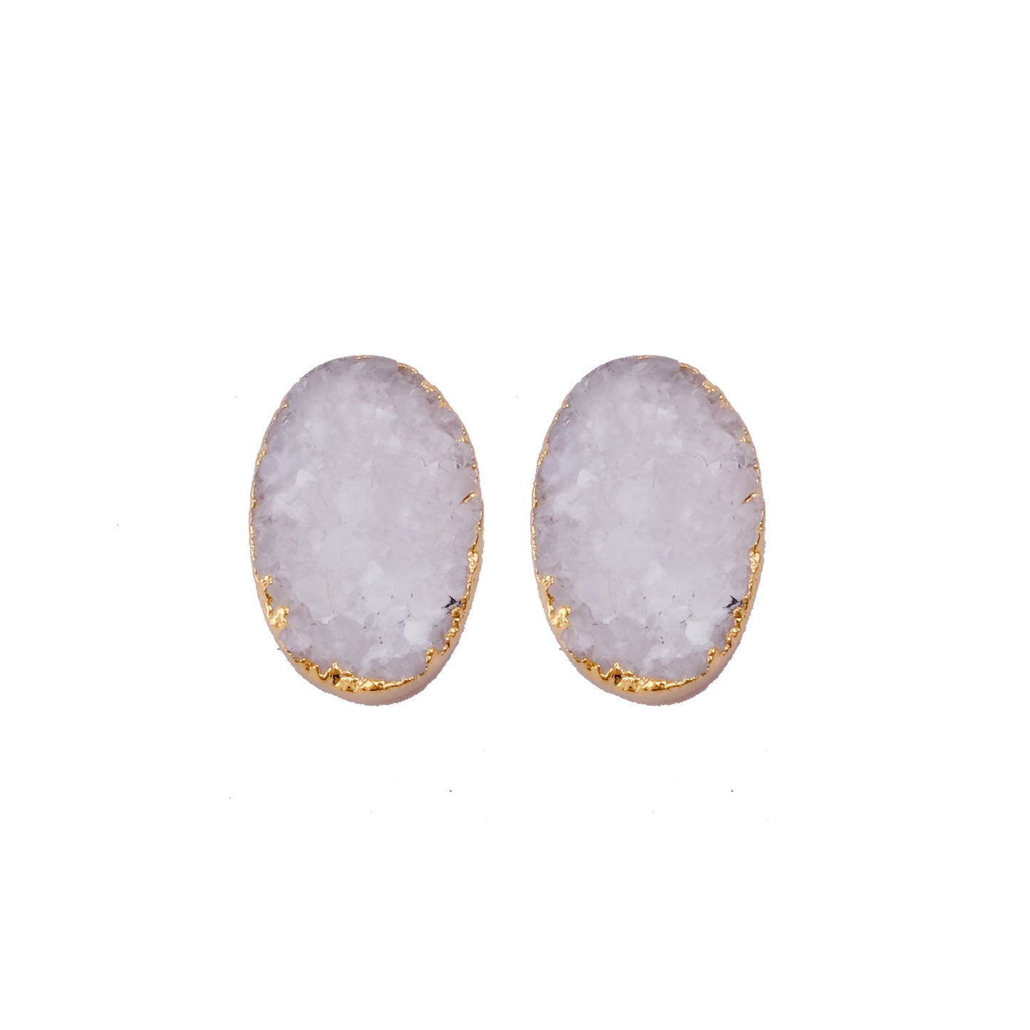White Agate Earrings