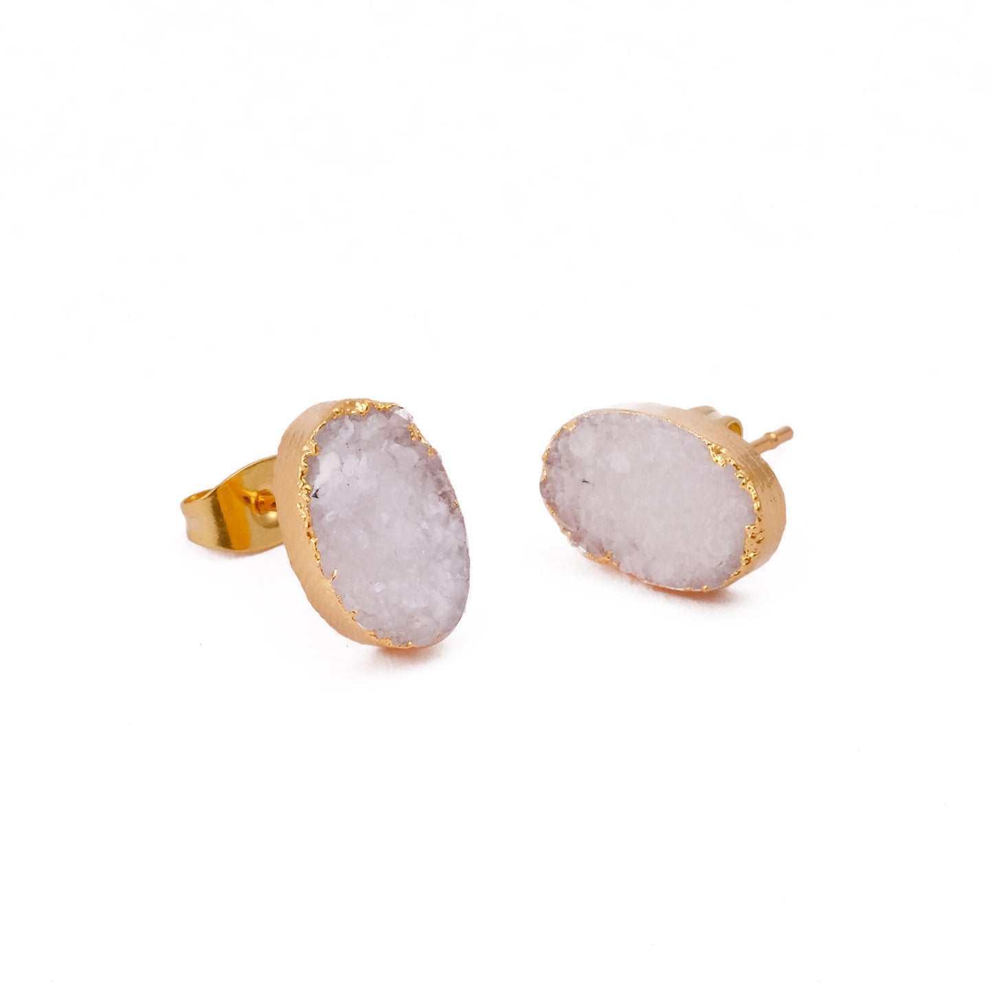 White Agate Earrings