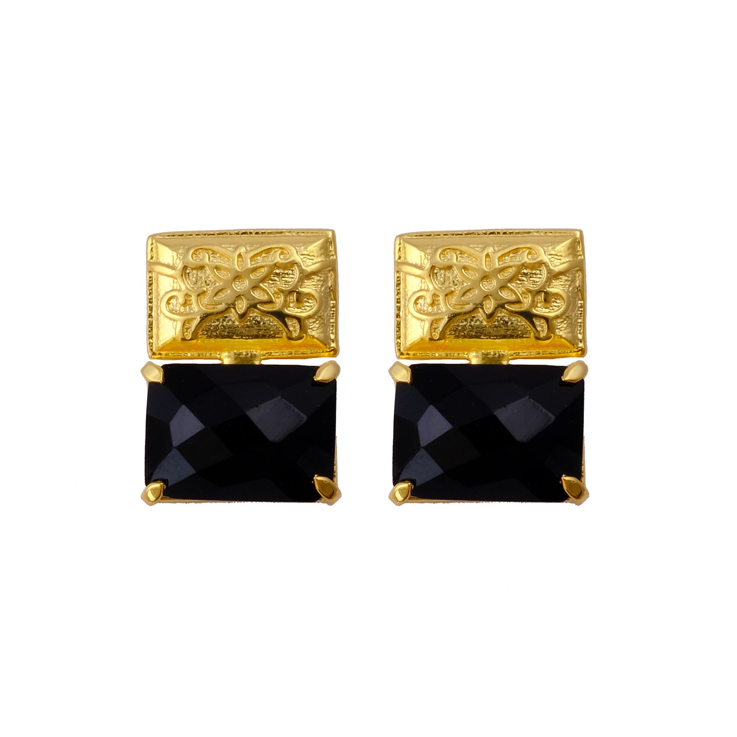 Black Onyx Stone Earrings