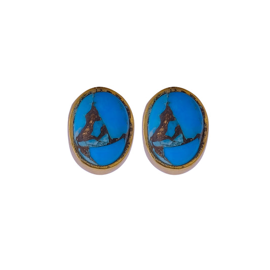 Blue Mohave Stone Studs