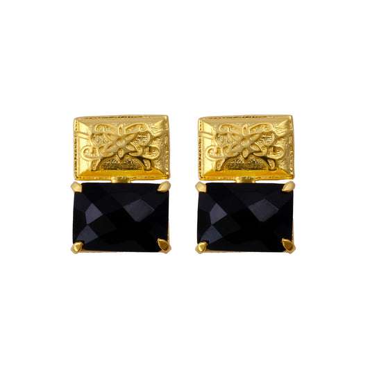 Black Onyx Stone Earrings