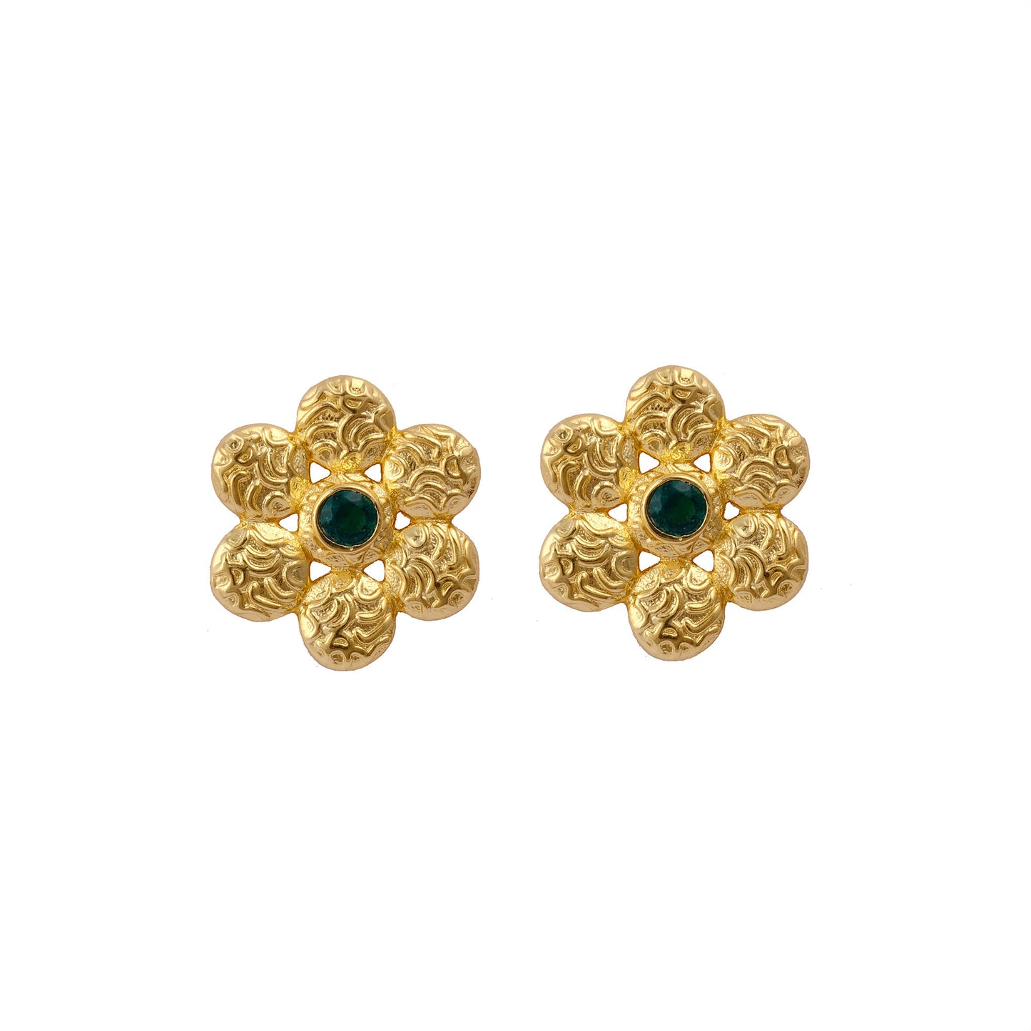 Stone Flower Studs
