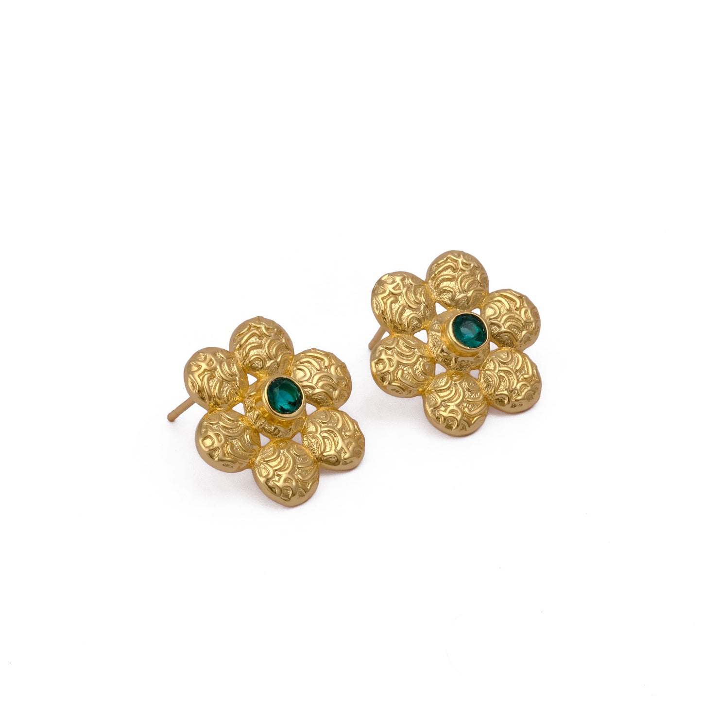Stone Flower Studs
