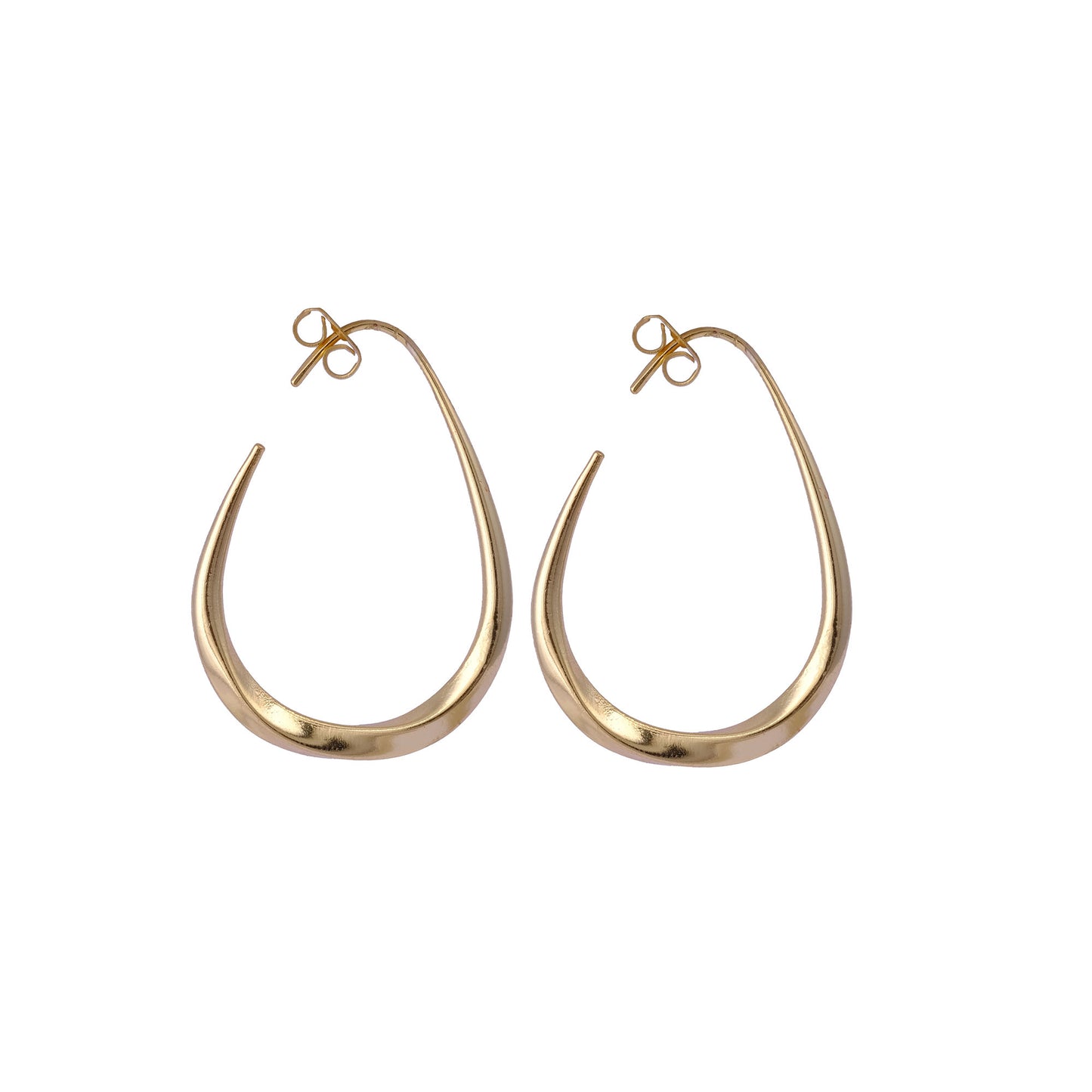 Sleek Curved Hoop Earrings