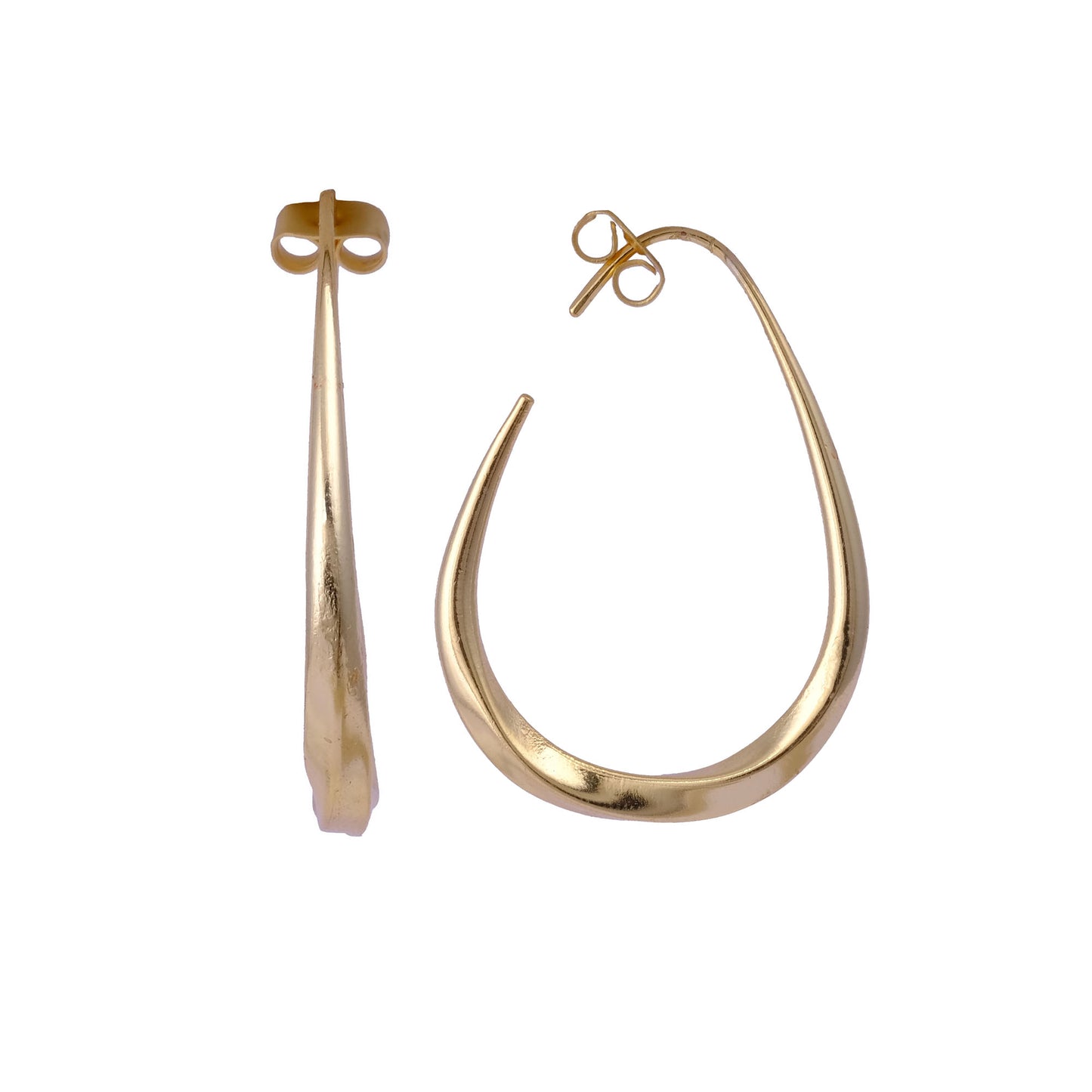 Sleek Curved Hoop Earrings
