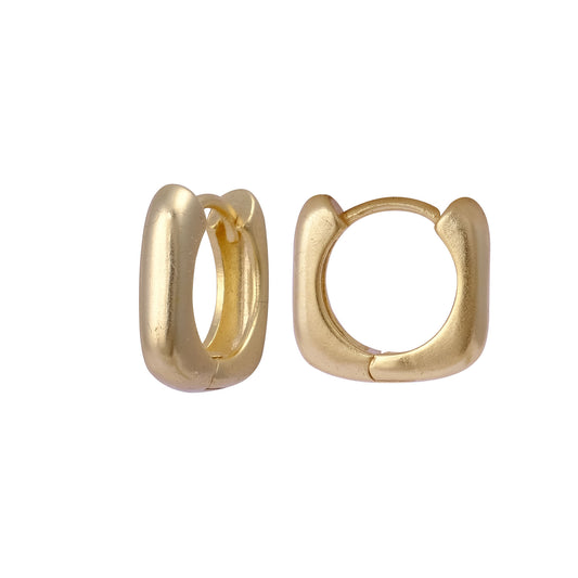 Chunky Square Huggie Hoops
