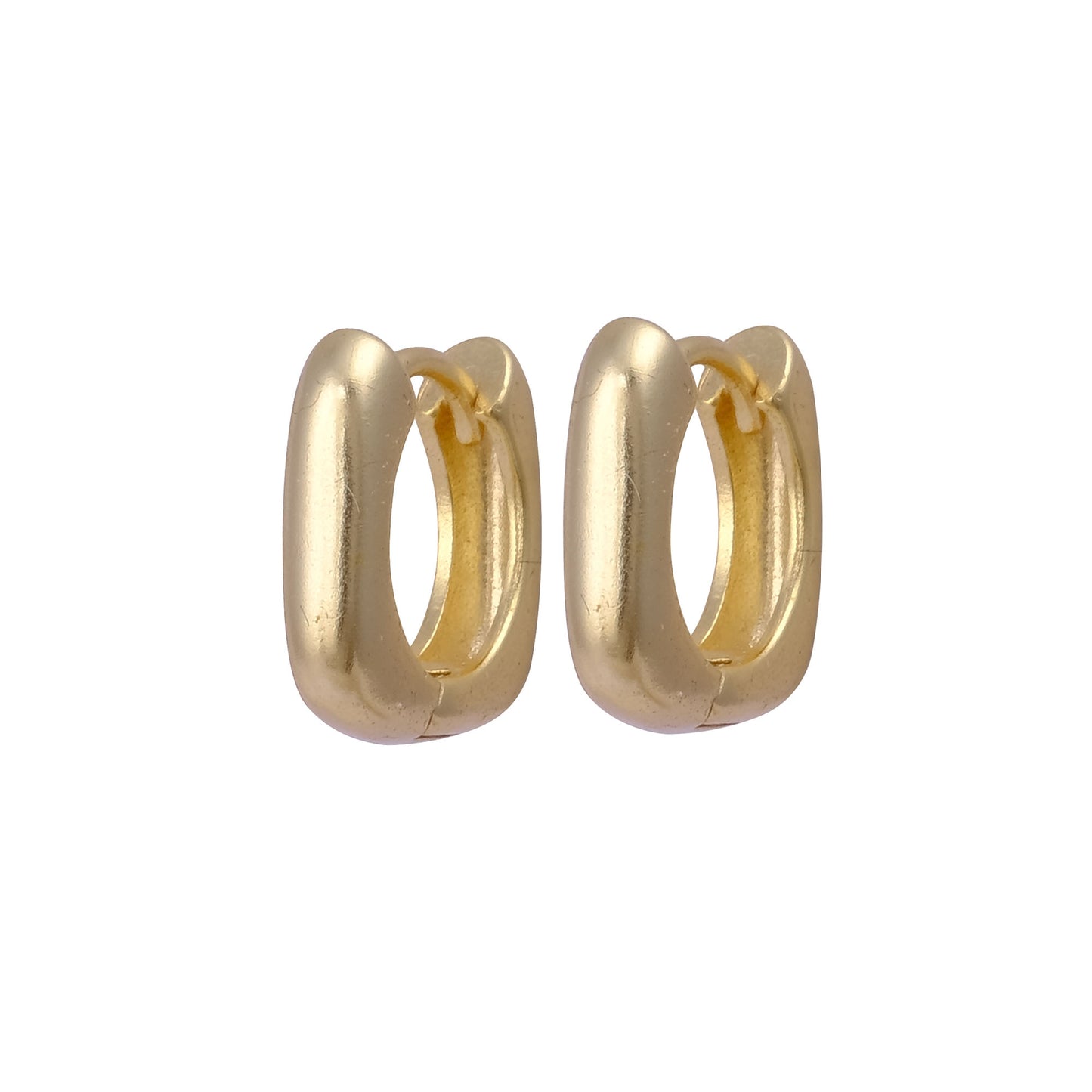 Chunky Square Huggie Hoops