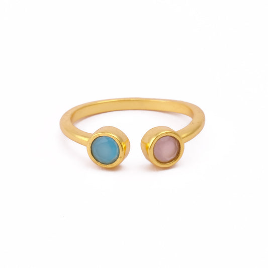 Two Dot Stone Ring