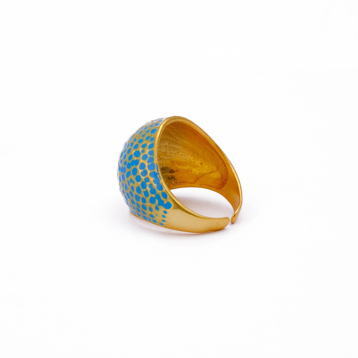 Aqua Mosaic Dome Ring