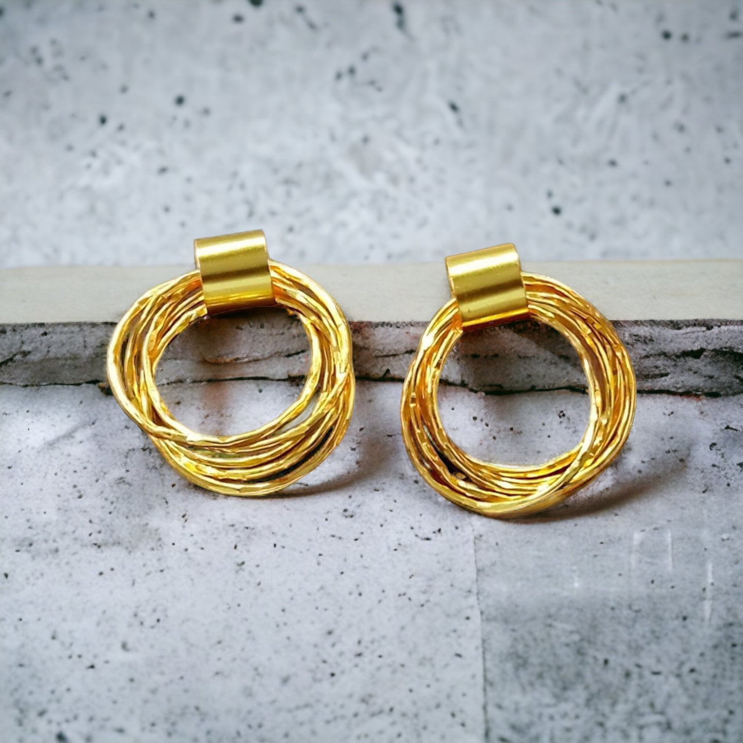 Brass Rounds Earrings